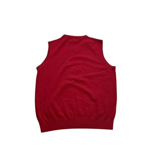 Pendleton Merino Wool Sweater Vest Men's Size Large Red V-Neck  Knit Top Preppy - Picture 2 of 6